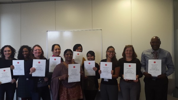 Ealing staff with their Certificates